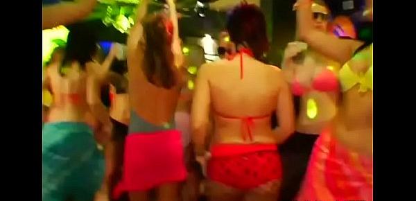  Wild gals are drenched with longing during orgy party